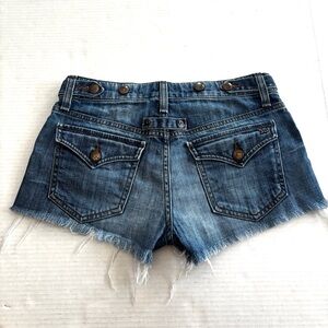 JOE'S Jean Short Shorts‎ Cheeky Raw Hems Flap Pockets Stretchy Denim Women’s 24